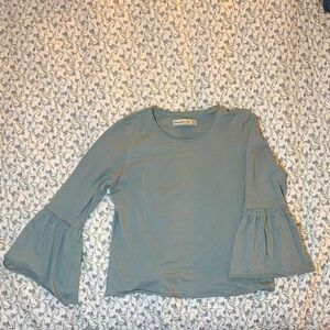 Abercrombie & Fitch Light Blue Flared Sleeve Top